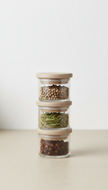 Stackable Spice Jar Set With Airtight Lids